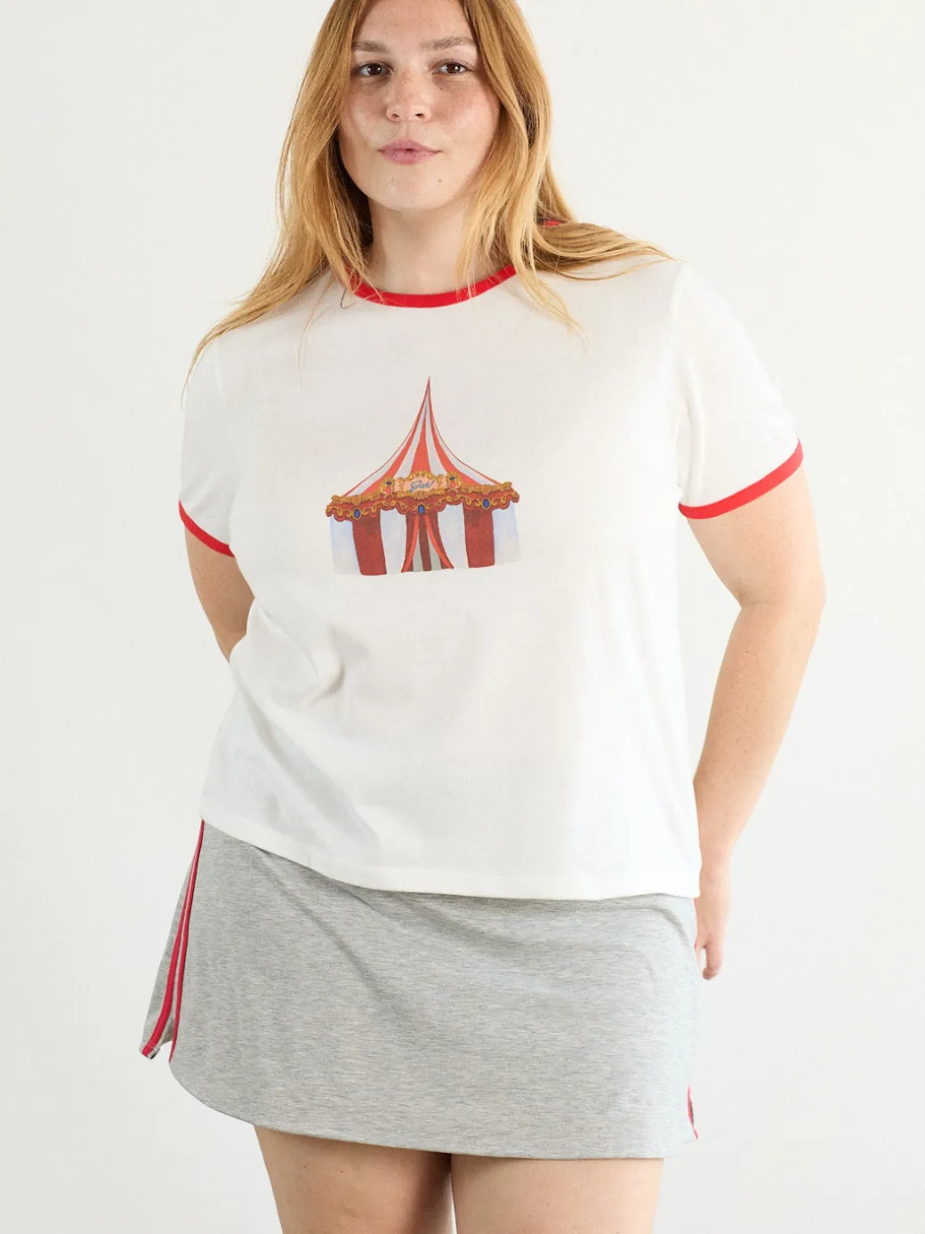 Abigail Ringer Tee - Vintage Circus