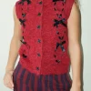 Aggie Knit Vest - Burgundy
