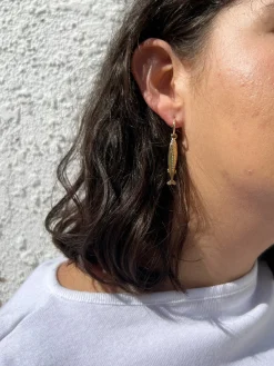 Anchovy Earrings - Gold