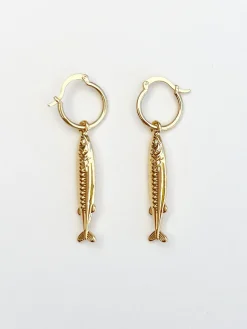 Anchovy Earrings - Gold