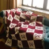 Archie Throw Blanket - Merlot Bow Check
