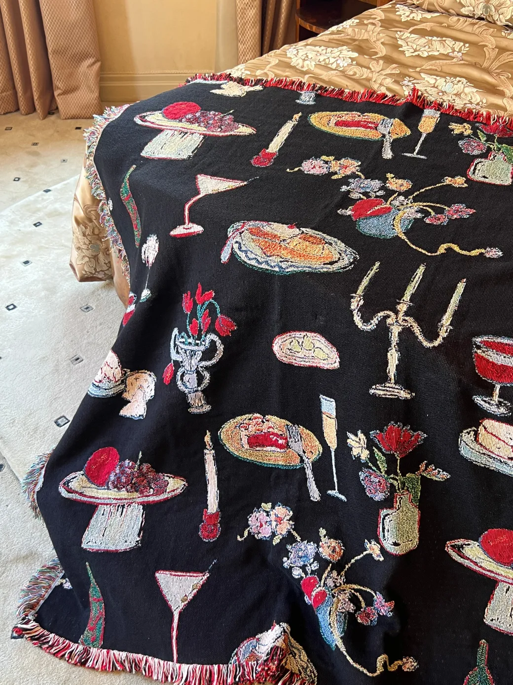 Archie Throw Blanket - Set The Table Caviar