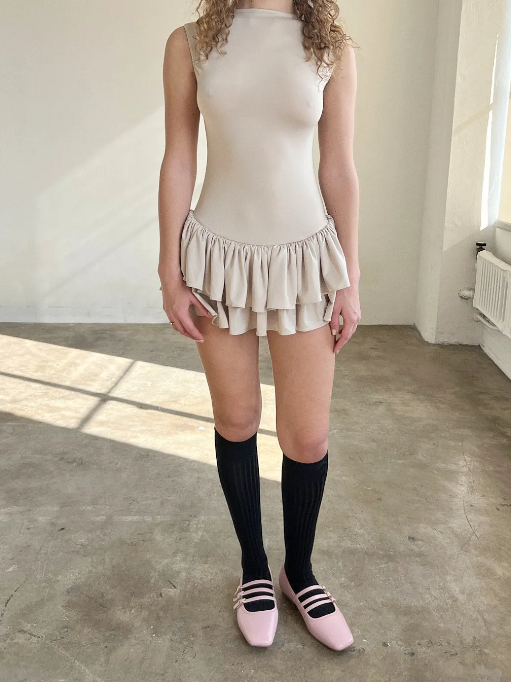 Ballerina Mini Dress - Cream