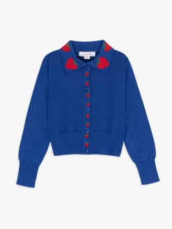 Battenberg Cardi - Blue Strawberry