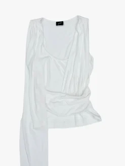 Bella Scarf Top - White