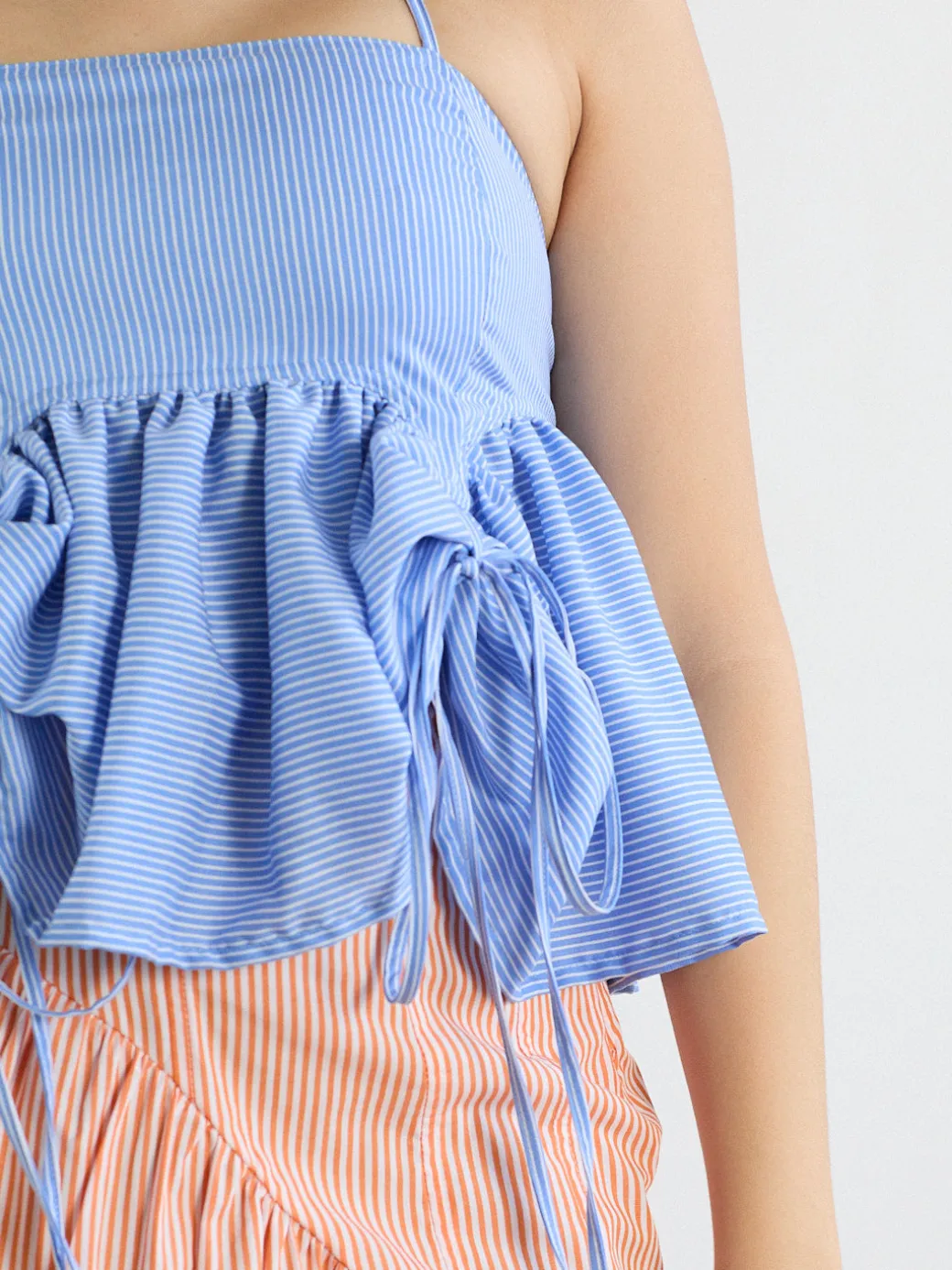 Butterfly Blouse - Azure Pinstripe