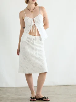 Cedar Eyelet Skirt - White