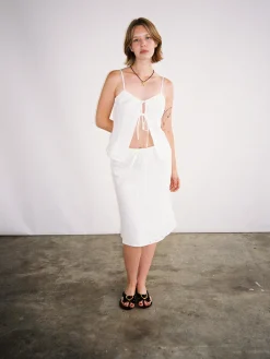 Cedar Eyelet Skirt - White
