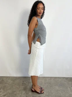 Cedar Eyelet Skirt - White