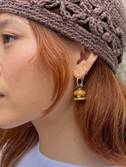 Cheeseburger Hoops - Brown/ Gold