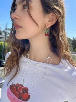 Cherry Hoops - Red
