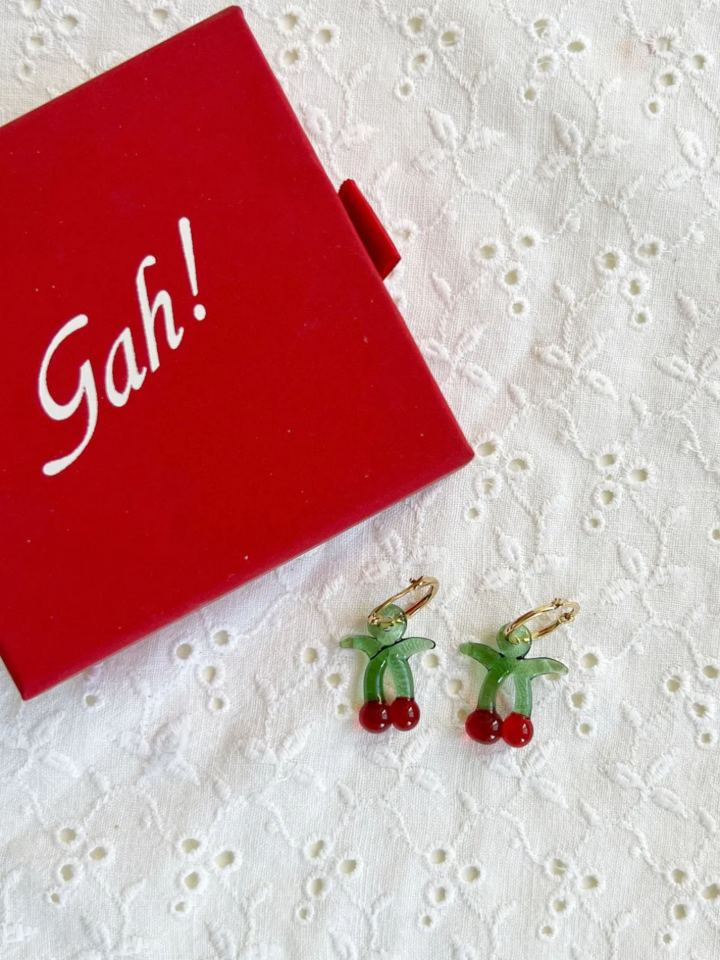 Cherry Hoops - Red