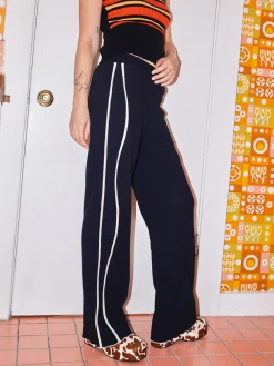 Ciara Side Stripe Pant - Black