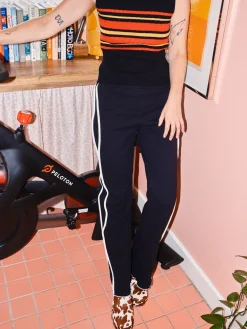 Ciara Side Stripe Pant - Black