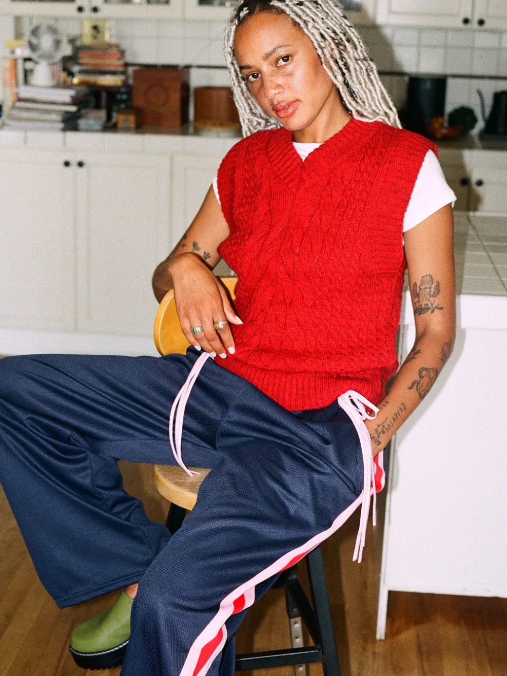 Cosy Red Vest - Red