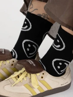 Crew Sock - Black Happy