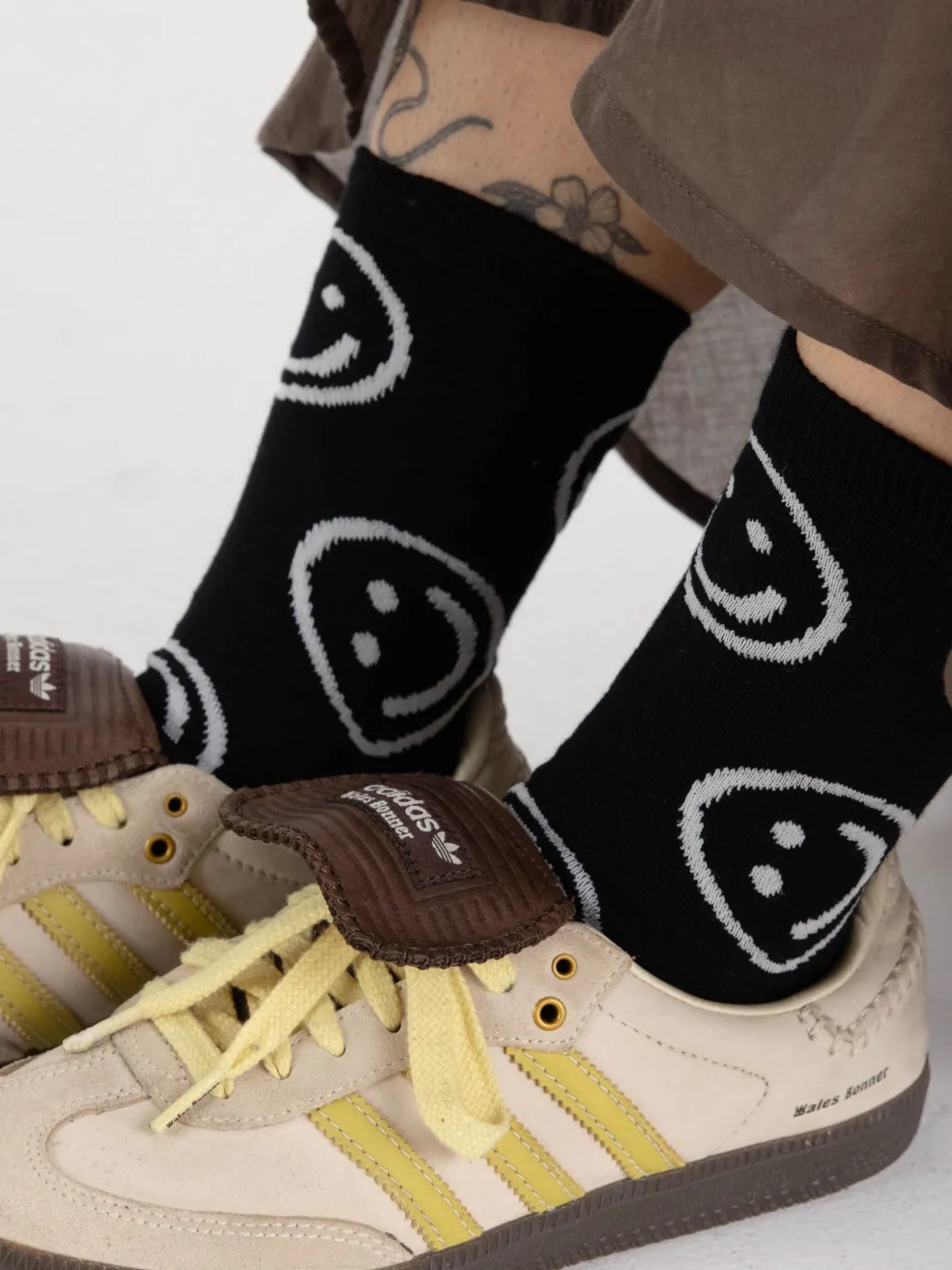 Crew Sock - Black Happy