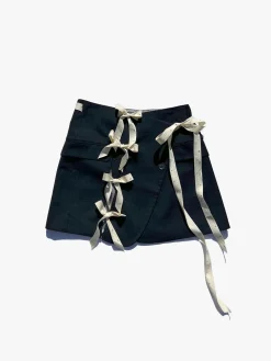 Cut-Out Blazer Skirt - Black/ Measuring Tape