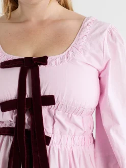Dakota Dress - Pink Embroidery