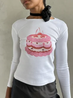 Dana Long Sleeve Tee - Cake