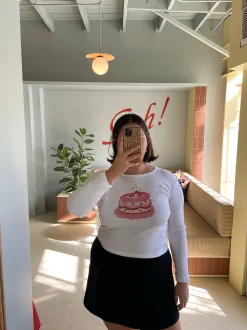 Dana Long Sleeve Tee - Cake