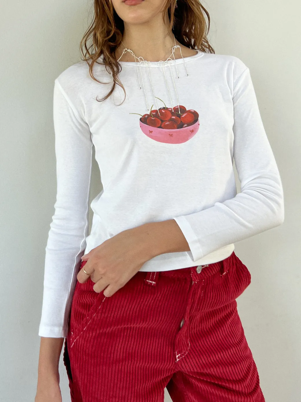 Dana Long Sleeve Tee - Cherry Bowl