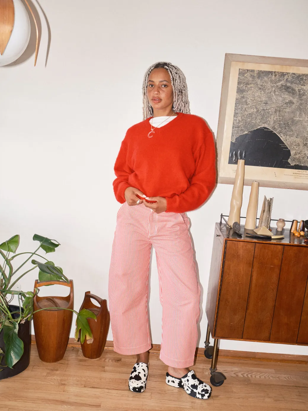 Daphne Trouser - Red Stripe