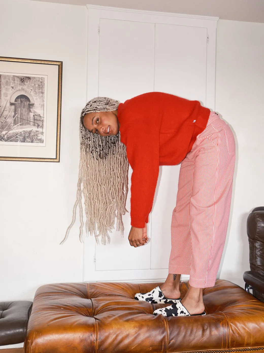 Daphne Trouser - Red Stripe