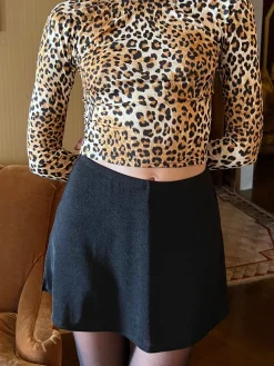 Darcy Skort - Black Slinky