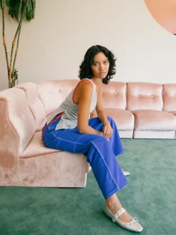 Dylan Pant - Cobalt/Bows