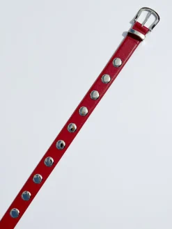 Emery Grommet Belt - Scarlet