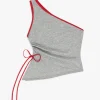 Emily Tank - Heather/Red