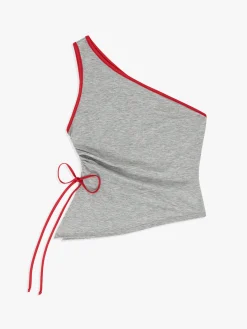 Emily Tank - Heather/Red