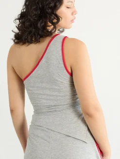 Emily Tank - Heather/Red