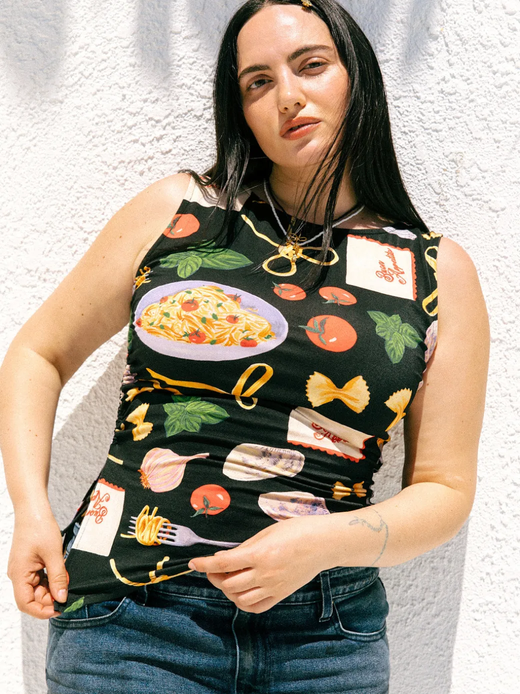 Erin Tank - Buon Appetito Black