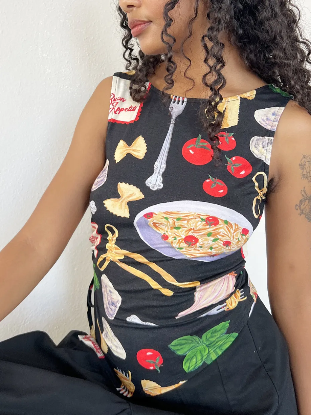 Erin Tank - Buon Appetito Black