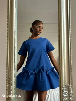 Esme Babydoll Dress - Cobalt