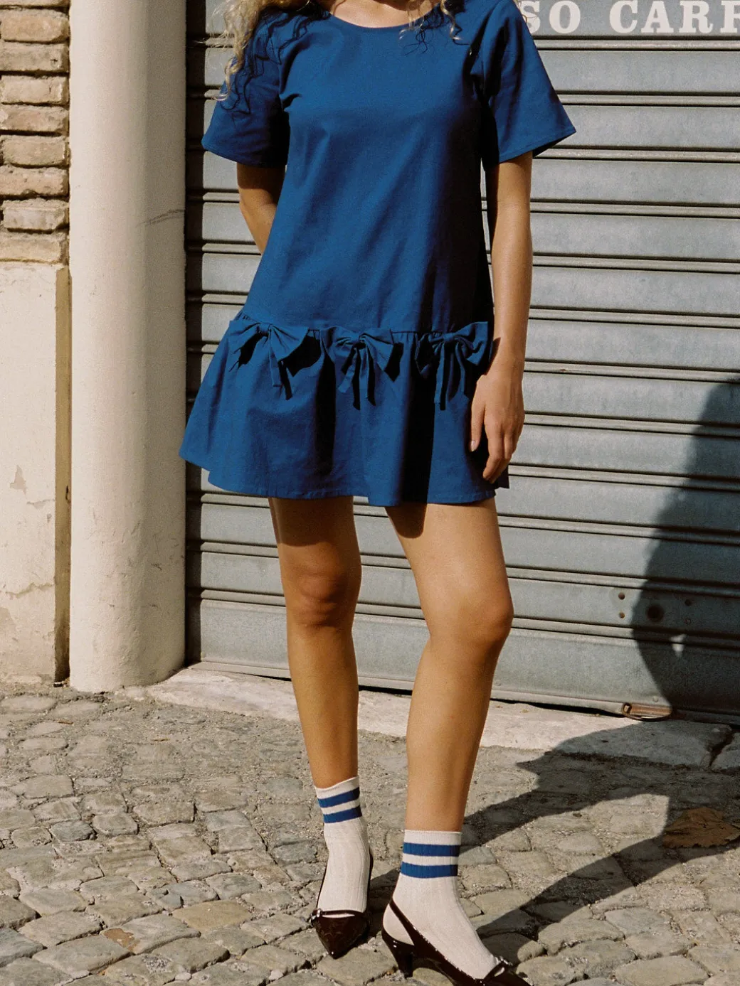 Esme Babydoll Dress - Cobalt