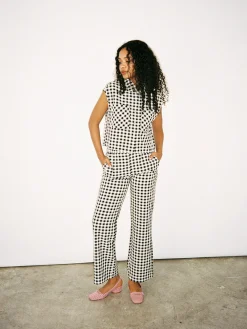 Estelle Button Down - Black Gingham