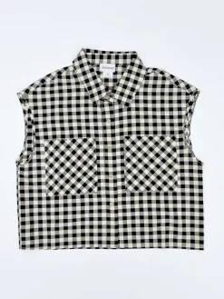 Estelle Button Down - Black Gingham