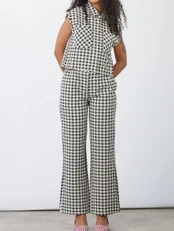 Estelle Button Down - Black Gingham