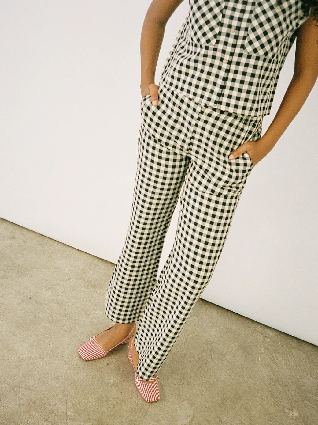 Estelle Pant - Black Gingham