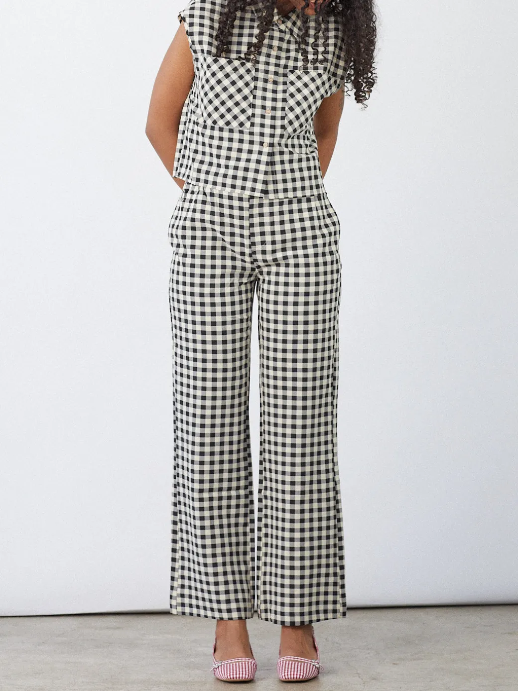 Estelle Pant - Black Gingham