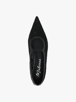 Fleur Lace Flat - Black