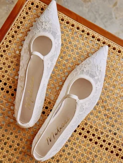 Fleur Lace Flat - Ivory