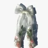 Flower Filled Bow Clip - White