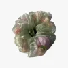 Flower Filled Giant Scrunchie - Hot Pink/Sage