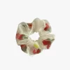 Flower Filled Mini Scrunchie - Red/White