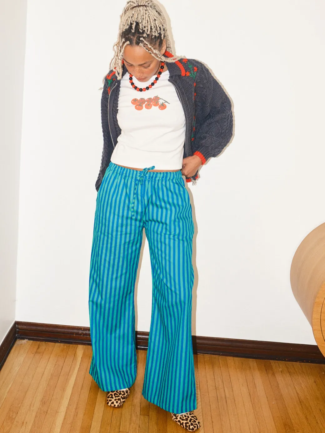 Gabrielle Pants - Blue u0026 Green