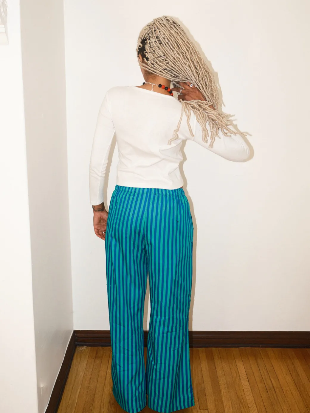 Gabrielle Pants - Blue u0026 Green
